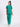 Stretchable (4Way) Women Sea Green Mandarin Neck With Straight Pant Set