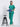 Stretchable (4Way) Female Sea Green V-Neck With Straight Pant Scrub Set