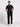 Stretchable (4Way) Black Male Flex Zip Neckline Top With Straight Pants