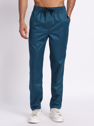 Stretchable (2Way) Men Forest Green V-Neck With Straight Pant Scrub Set