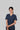 Stretchable (4Way) Female Navy Blue V-Neck With Joggers Scrub Set