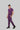 Stretchable (2Way) Male Purple V-Neck With Straight Pant Scrub Set