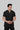 Stretchable (2Way) Male Black Mandarin Neck With Straight Pant Scrub Set