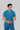 Stretchable (2Way) Male Peacock Blue Mandarin Neck With Straight Pant Scrub Set