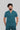 Stretchable (4Way) Male Mandarin Neck Peacock Blue Scrub Top