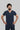 Stretchable (4Way) Male Navy Blue V-Neck With Jogger Scrub Set