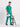 Stretchable (4Way) Male Sea Green Mandarin Neck with Straight Pant Scrub Set