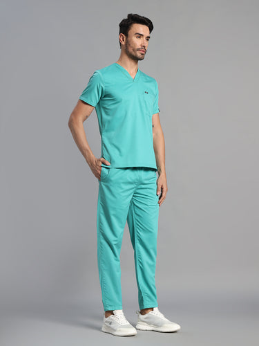 Move Lite Men Matcha Mist (V Neck) Scrub Set