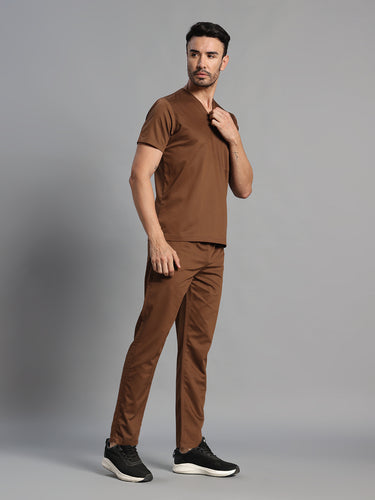 Move Lite Men Mocha (V Neck) Scrub Set