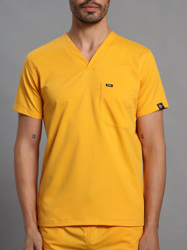 Move Lite Men Marigold (V Neck) Scrub Set