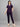 Stretchable (4Way) Female Violet V-Neck With Jogger Scrub Set