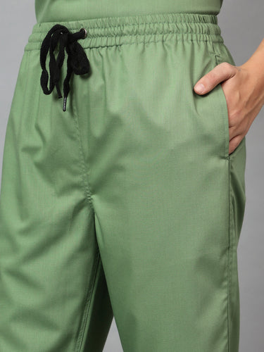 Stretchable (2Way) Female Pista Green Straight Scrub Pant