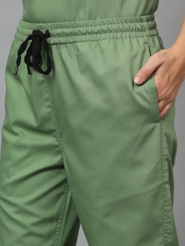 Stretchable (2Way) Female Pista Green Jogger
