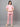 Stretchable (2Way) Female Powder Pink Mandarin Neck With Straight Pant Scrub Set