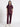 Stretchable (2Way) Female Wine Mandarin Neck With Straight Pant Scrub Set