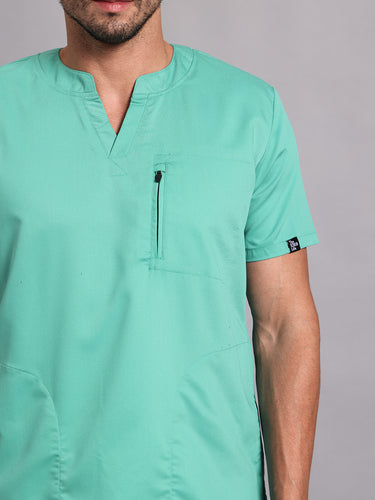 Move Lite Men Mint Green (Neo Notch Neck) Scrub Set