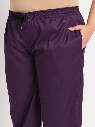 Stretchable (2Way) Female Purple Jogger