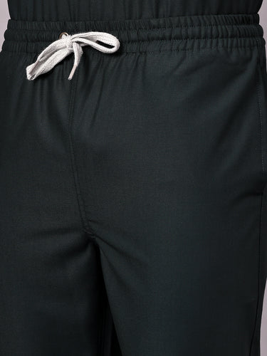 Stretchable (4Way) Male Mid Night Green Jogger