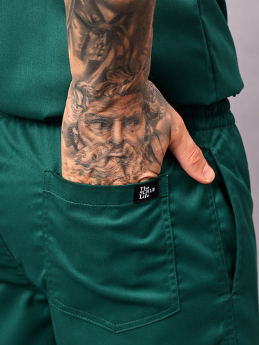 Stretchable (2Way) Male Hunter Green Jogger