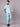 Stretchable (2Way) Male Aqua Blue V-Neck With Straight Pant Scrub Set