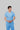 Stretchable (2Way) Male Light Blue V-Neck With Jogger Scrub Set