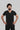 Stretchable (4Way) Male V-Neck Black Scrub Top