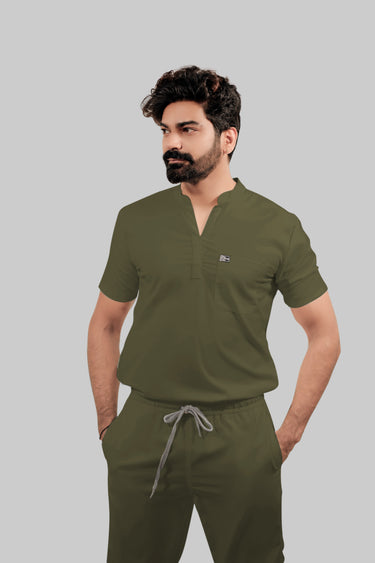 Stretchable (4Way) Male Olive Green Jogger