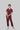 Stretchable (2Way) Female Maroon V-Neck With Straight Pant Scrub Set