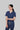 Stretchable (2Way) Female Navy Blue V-Neck With Jogger Scrub Set