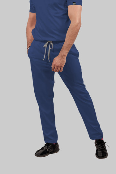 Stretchable (4Way) Male Royal Blue Straight Scrub Pant