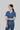 Stretchable (2Way) Female Steel Blue V-Neck Scrub Top