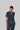 Stretchable (4Way) Female Navy Blue Mandarin Neck Scrub Top