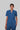 Stretchable (2Way) Female Steel Blue Mandarin Neck With Jogger Scrub Set