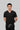 Stretchable (2Way) Male Black V-Neck Scrub Top
