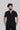 Stretchable (4Way) Male Black Mandarin Neck with Straight Pant Scrub Set