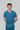 Stretchable (2Way) Male Peacock Blue V-Neck Scrub Top