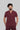 Stretchable (4Way) Male Burgundy Mandarin Neck with Straight Pant Scrub Set