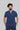 Stretchable (4Way) Male Royal Blue Mandarin Neck with Straight Pant Scrub Set